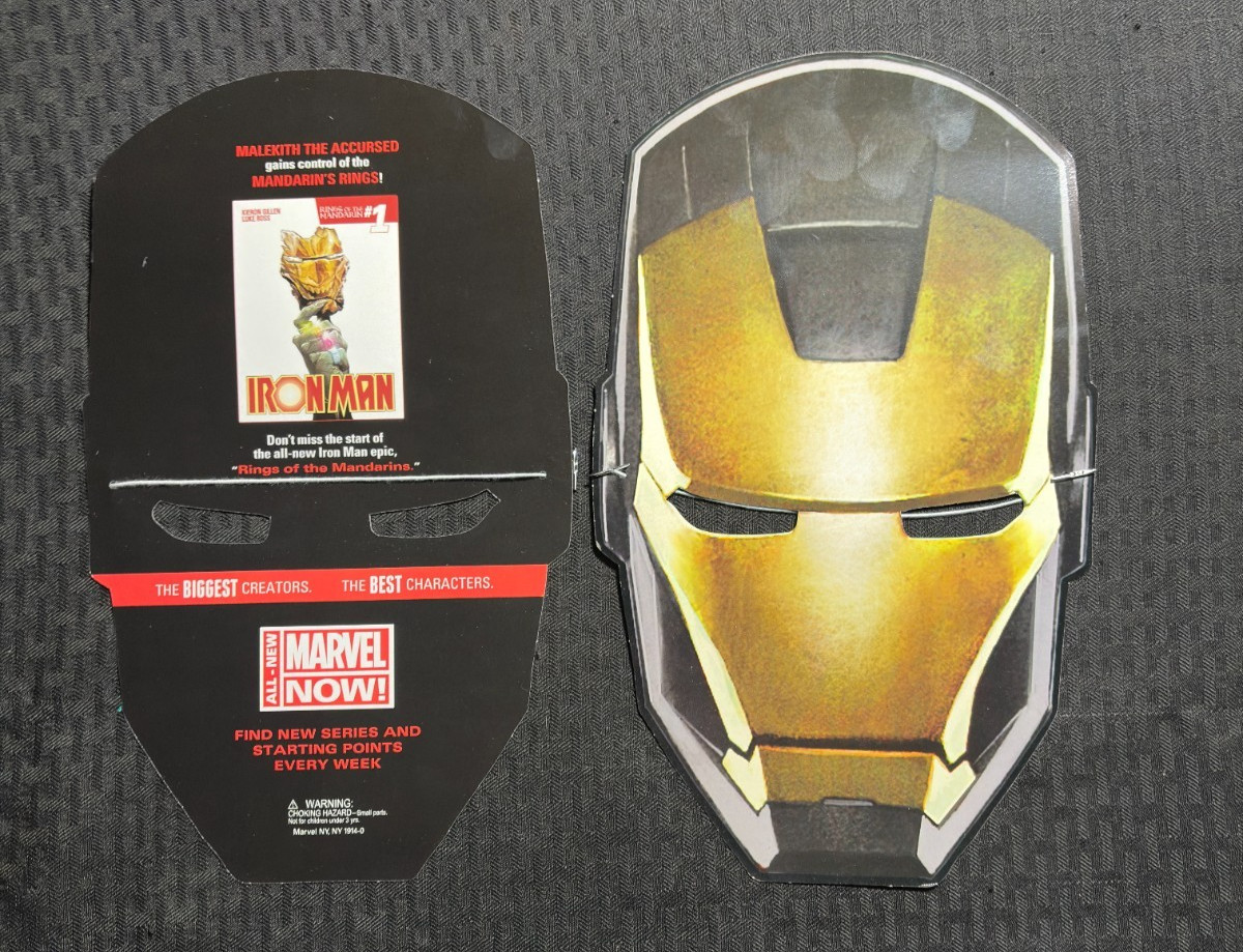2014 IRON MAN Marvel Now! Rings of the Mandarin #1 PROMO Mask LOT of 3 FN/FVF