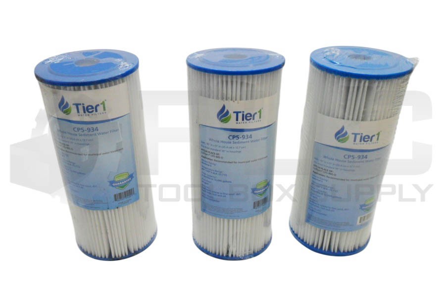 LOT OF 3 SEALED NEW TIER1 CP5-934 SEDIMENT WATER FILTER 10" X 5"