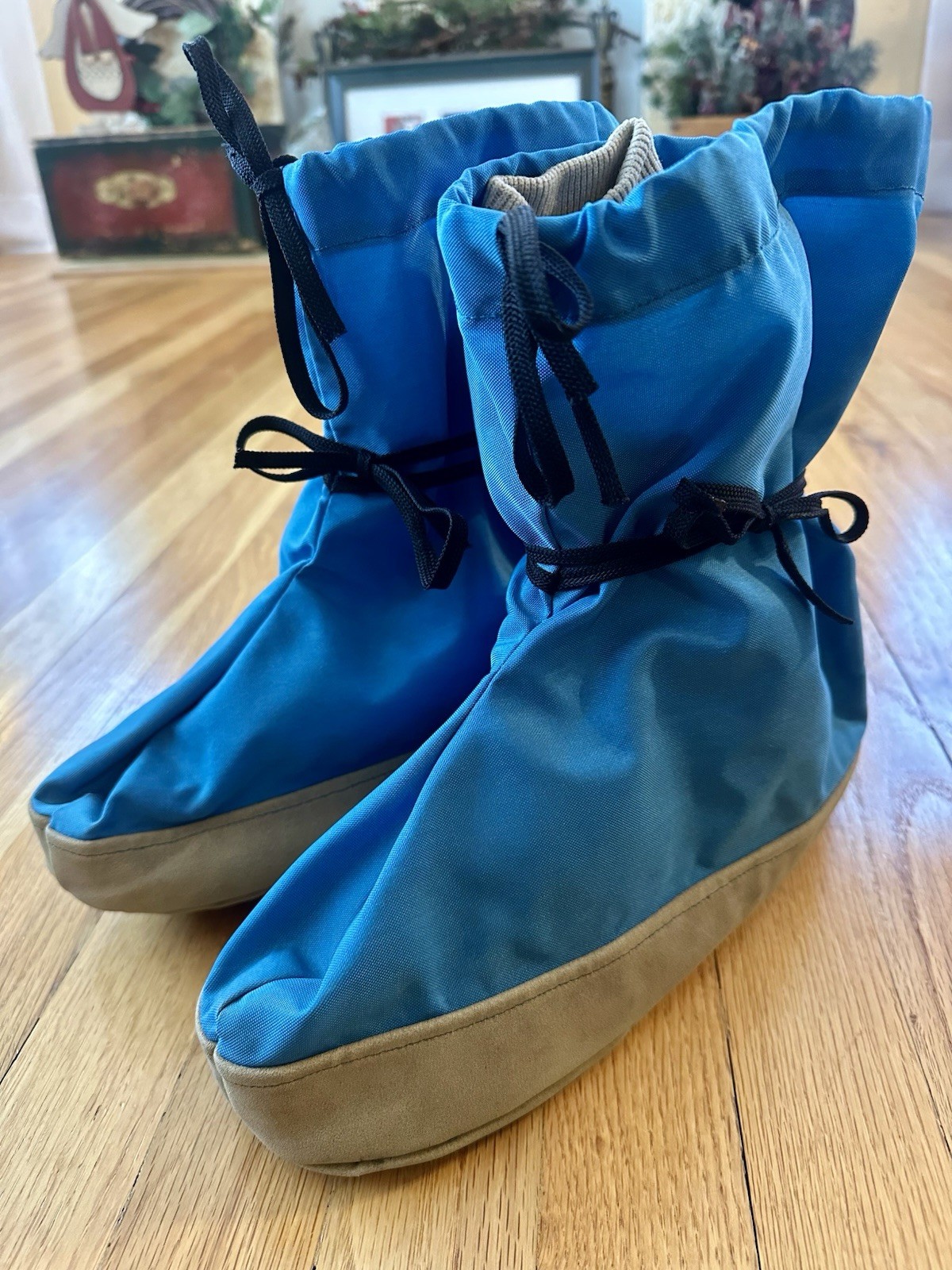 Vintage Frostline Down Insulated Booties Men's 8-8.5 Camping Hiking Outdoors GUC