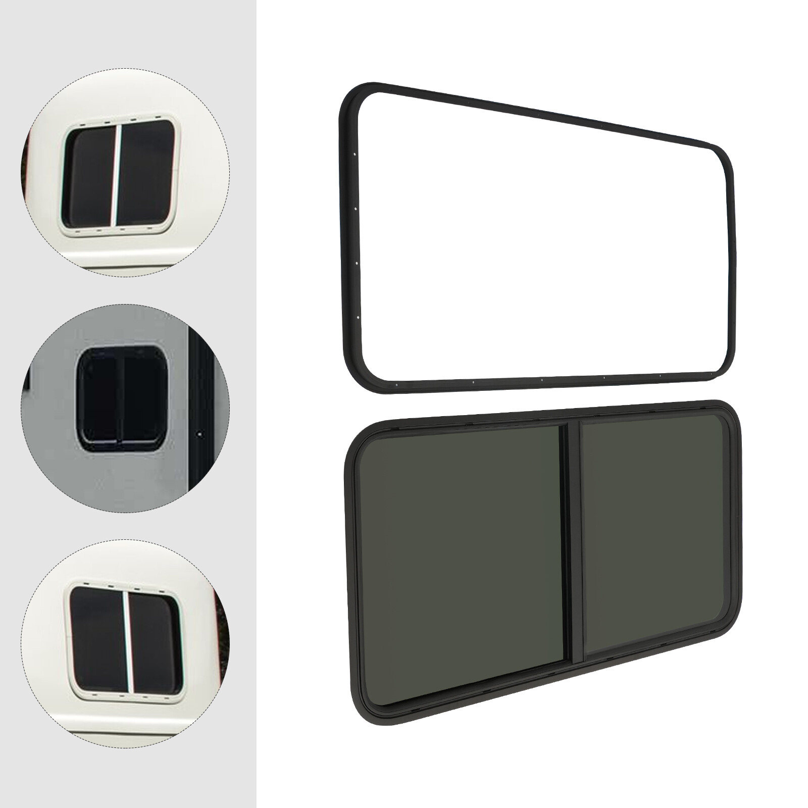 RV Window Horizontal Sliding Windows Multiple Wall Thicknesses Waterproof