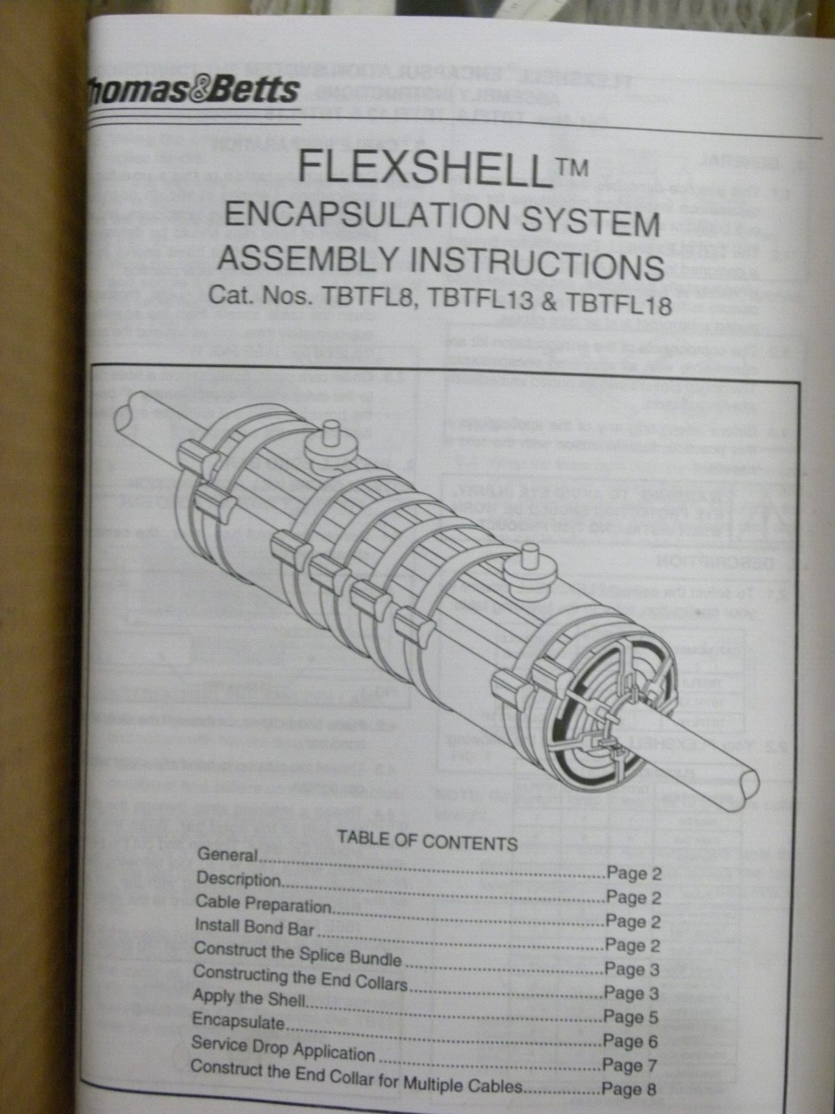 TBTFL18 Thomas Betts Belden Ethernet Cables Networking FLEX-SHELL CLOSURE, LARGE