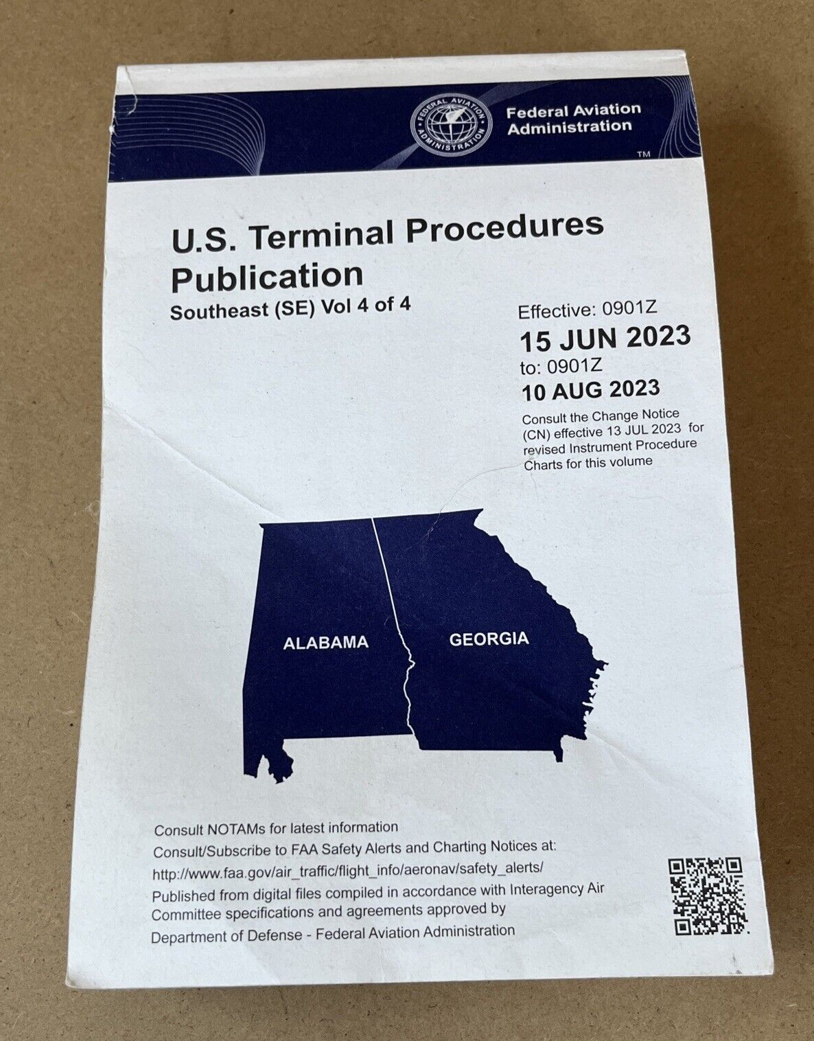 U.S. TERMINAL PROCEDURES PUBLICATION SOUTHEAST Vol 4 OF 4 (FED.AVIATION ADMIN)