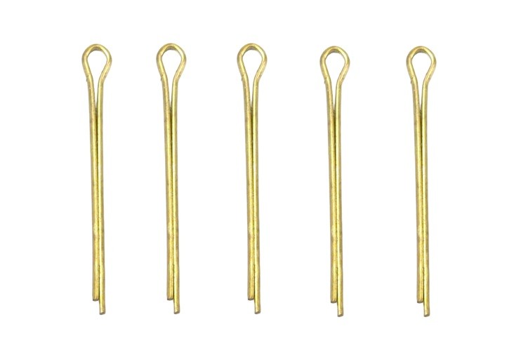 Cotter Pin 1/8" x 1” Marine Grade C260 Brass McMaster-Carr 98450A174 5-Pack