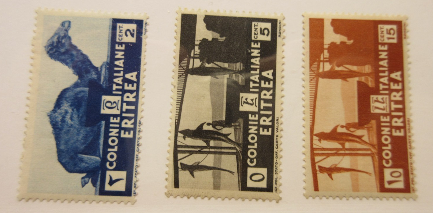 ERITREA, Scott: 158, 159, 160, MINT HINGED, Lot29, Cat $10.40