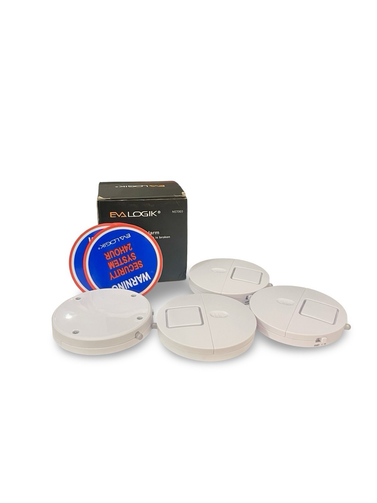 EVA Logik Ultra-Thin Glass Break Alarm Perfect for Any Window 4 Pack NST003