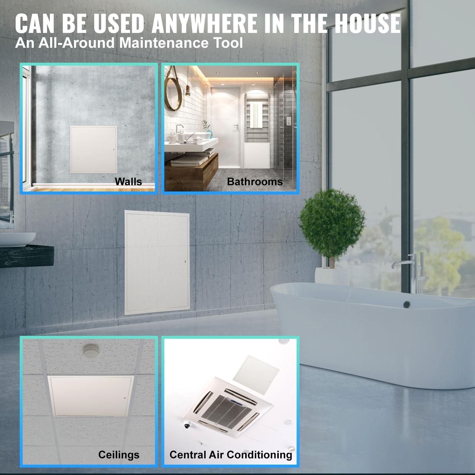 VEVOR Metal Access Panel for Drywall Ceiling, 24 x 24 Inch Plumbing Access Do...