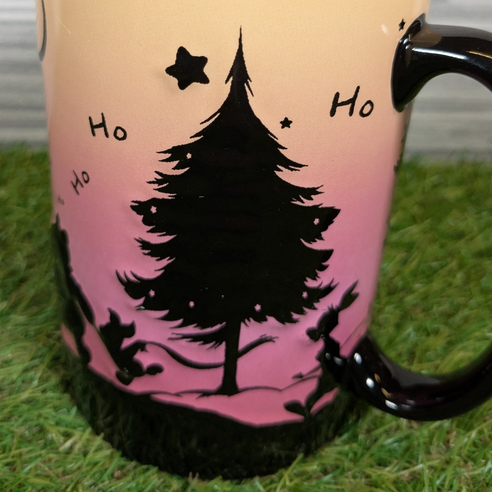 Disney Parks Winnie the Pooh 3D Coffee Mug Silhouette Ombre Sunset Ho Ho Ho Mug