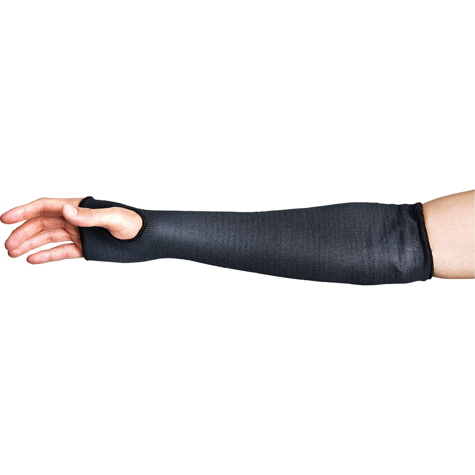 12 Superior Glove Cutban KPW18TH Black Stockinette Cut Resistant with Thumbhole