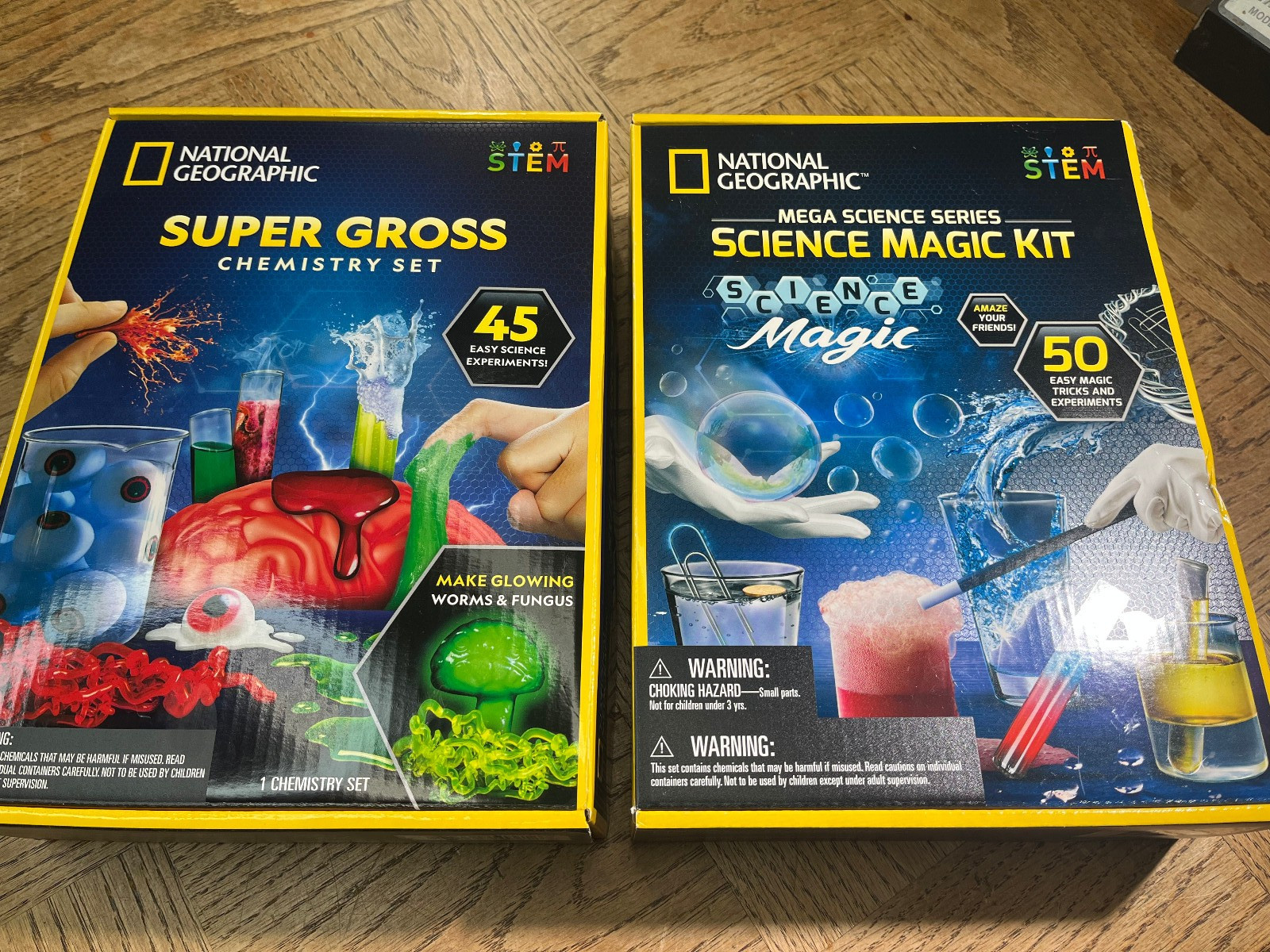 NATIONAL GEOGRAPHIC STEM Set Lot Of 2 - Chemistry & Magic Kit Open Box NEW