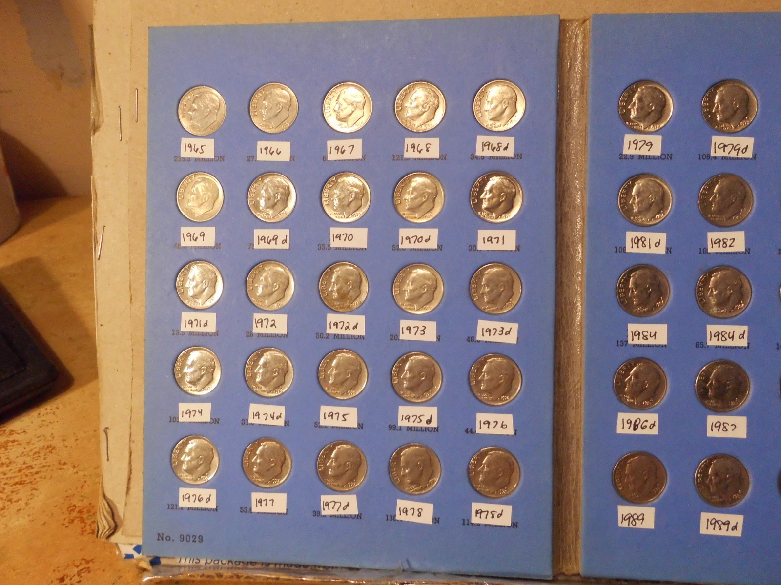 1965 - 2004 P&D ROOSEVELT DIME COLLECTION #BTC491