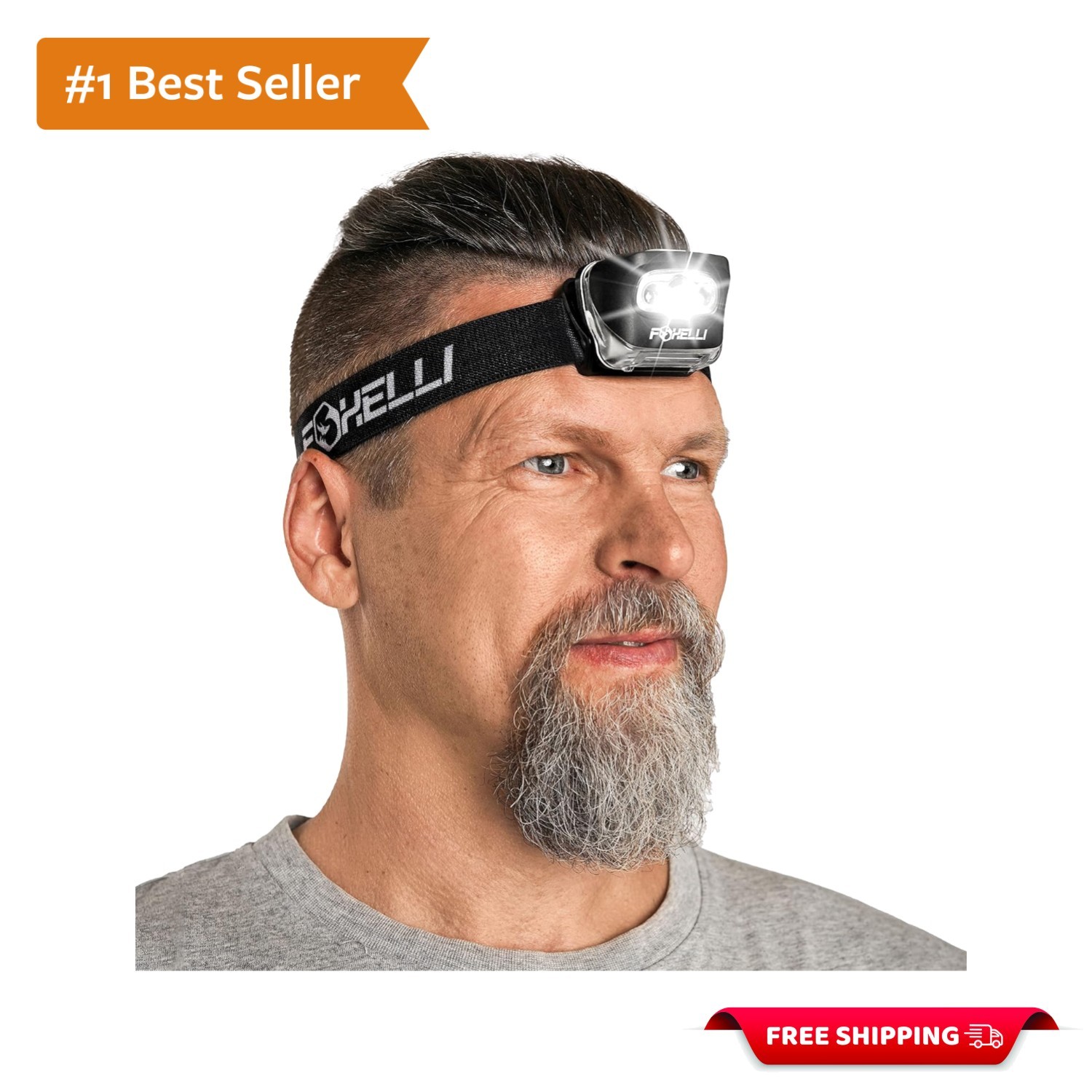 165 Lumen Waterproof LED Headlamp - Ideal for Hiking, Running & Dog Walking