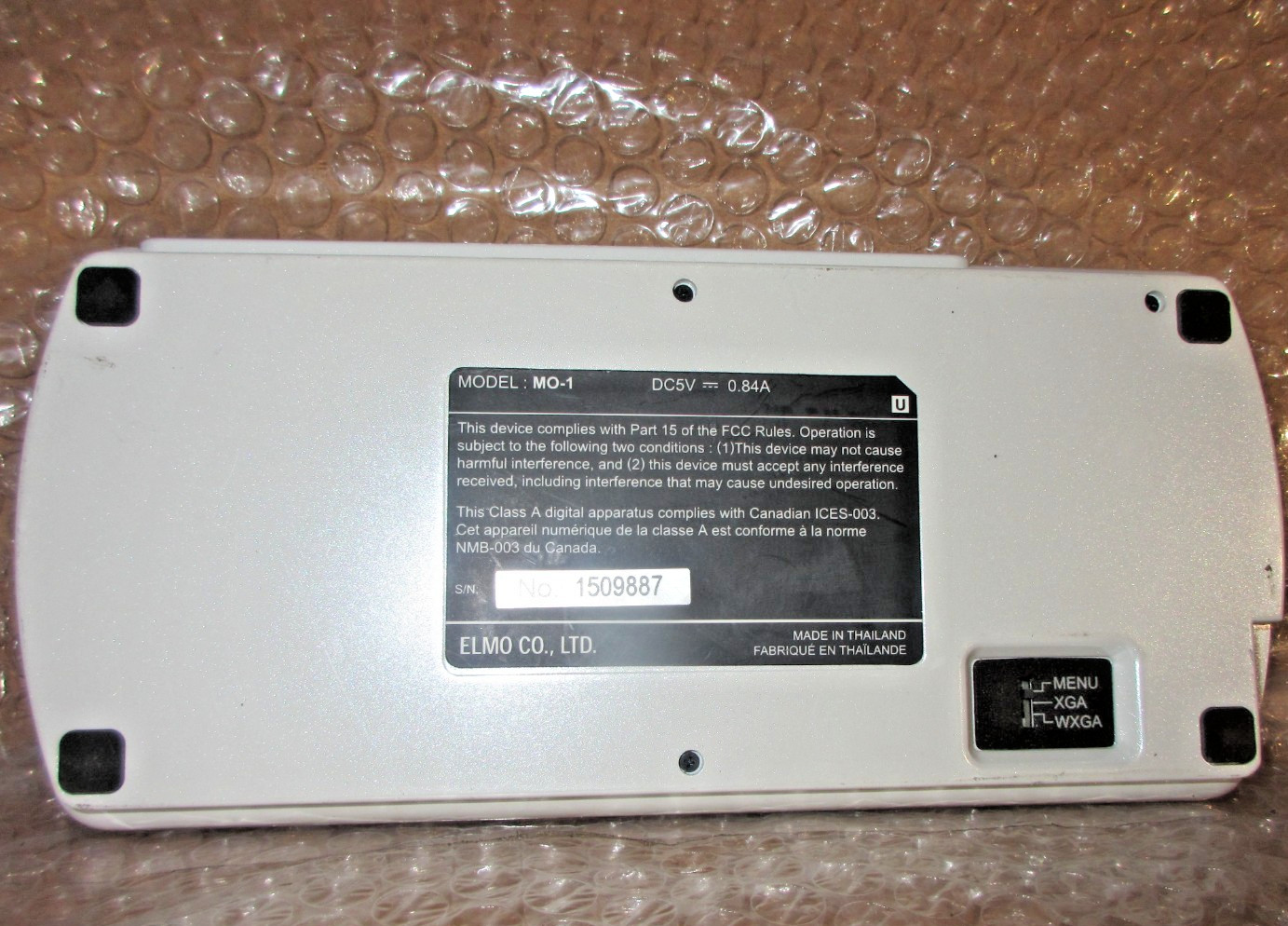 Elmo MO-1 Portable Visual Presenter USB/HDMI Camera White