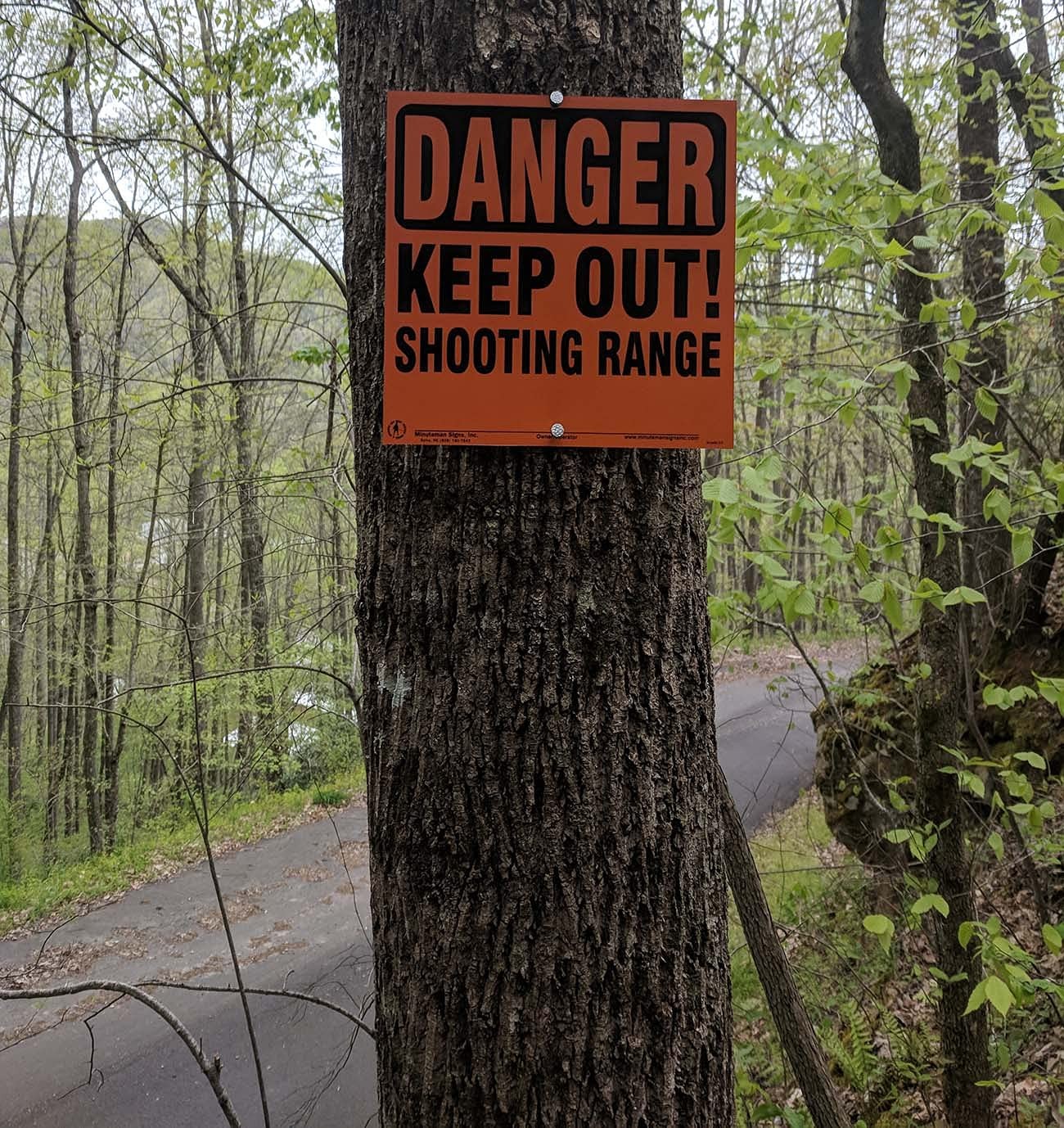 | Aluminum Danger Keep Out Shooting Range Sign 4 pack (Orange)