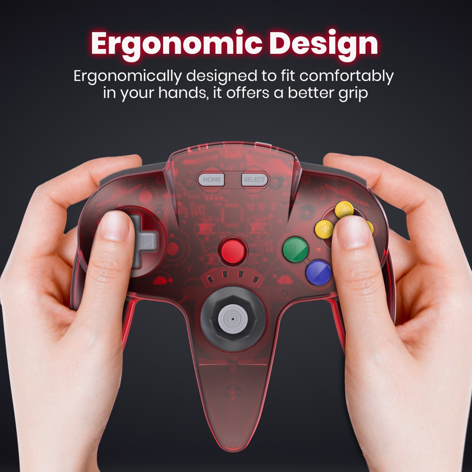 2.4G Wireless N64 Controller w/ Rumble Pak for Nintendo N64 or USB For Switch
