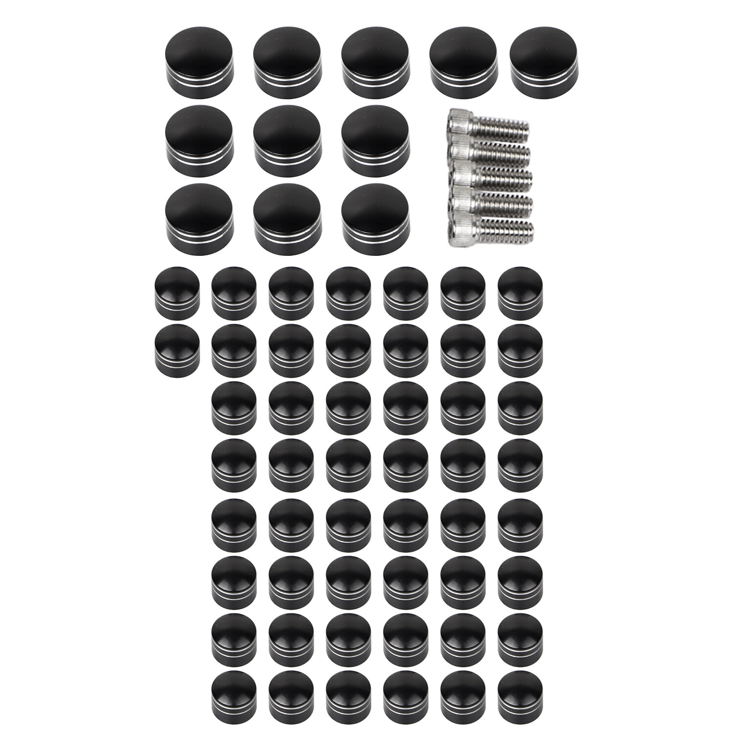 61X Topper Engine Bolt Covers For Harley Heritage Softail Slim FLS Custom FXSTC