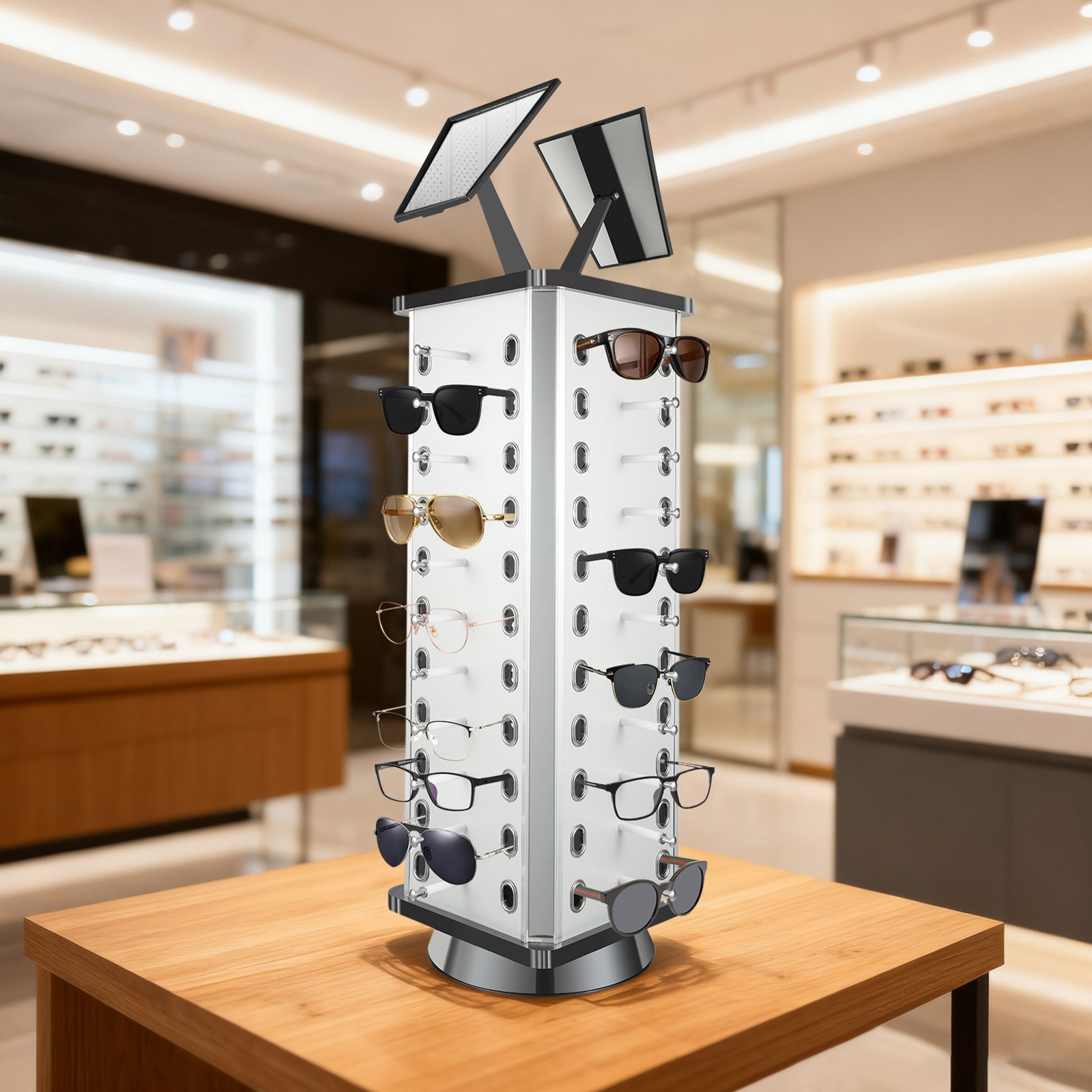 Retail Sunglass Display Rotating Sunglasses Display Stand 44 Pair Eyewear Holder