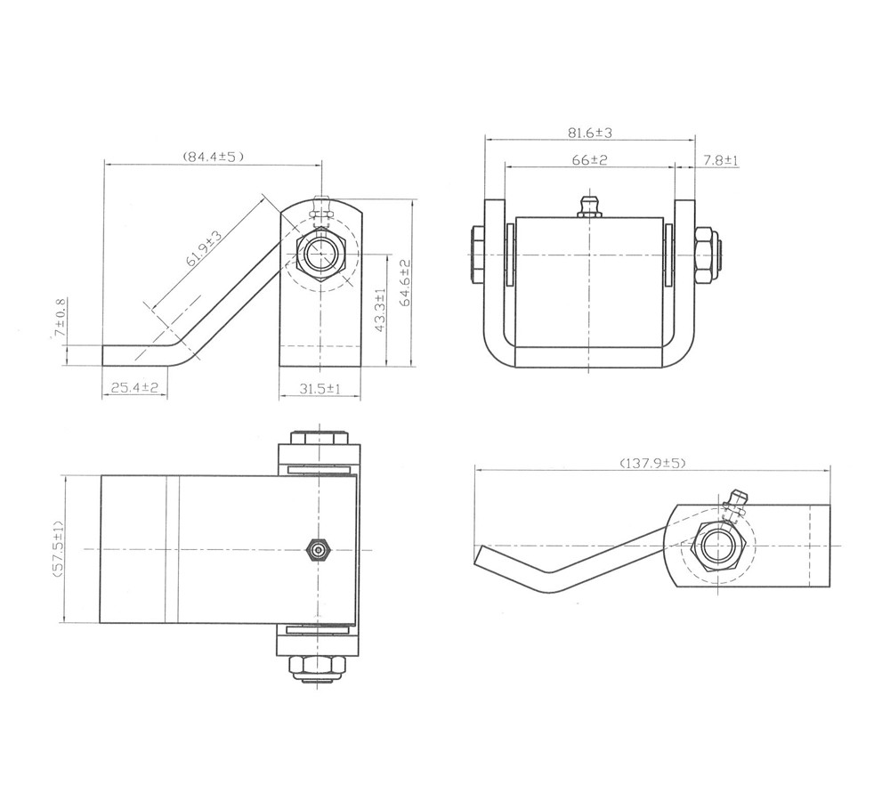 (2 Pack) Black Strap Style Short Leaf Steel Weld On Dump Trailer Door Hinge
