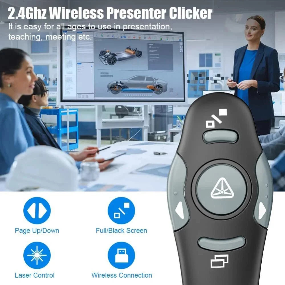 Laser Pointer Power Point Presentation Remote Control Wireless USB PPT Presenter