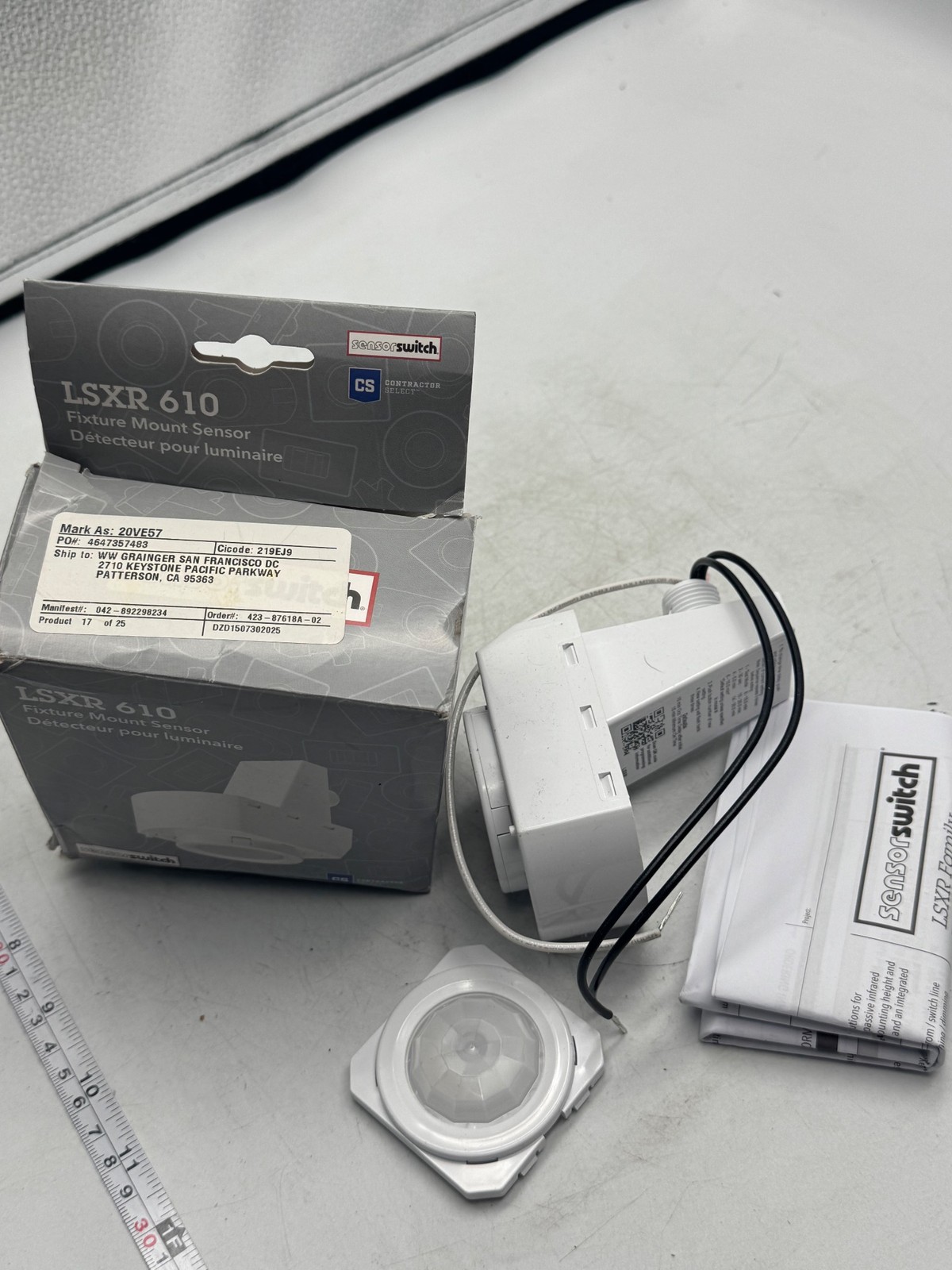 SensorSwitch LSXR 610 Fixture Mount Sensor Occupancy AcuityBrands White PIR