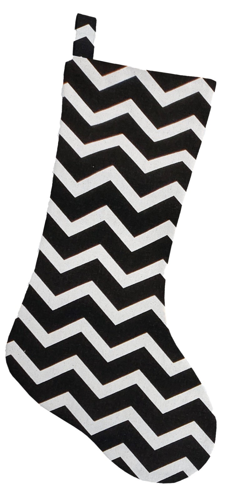 Black & White Chevron Christmas Stocking
