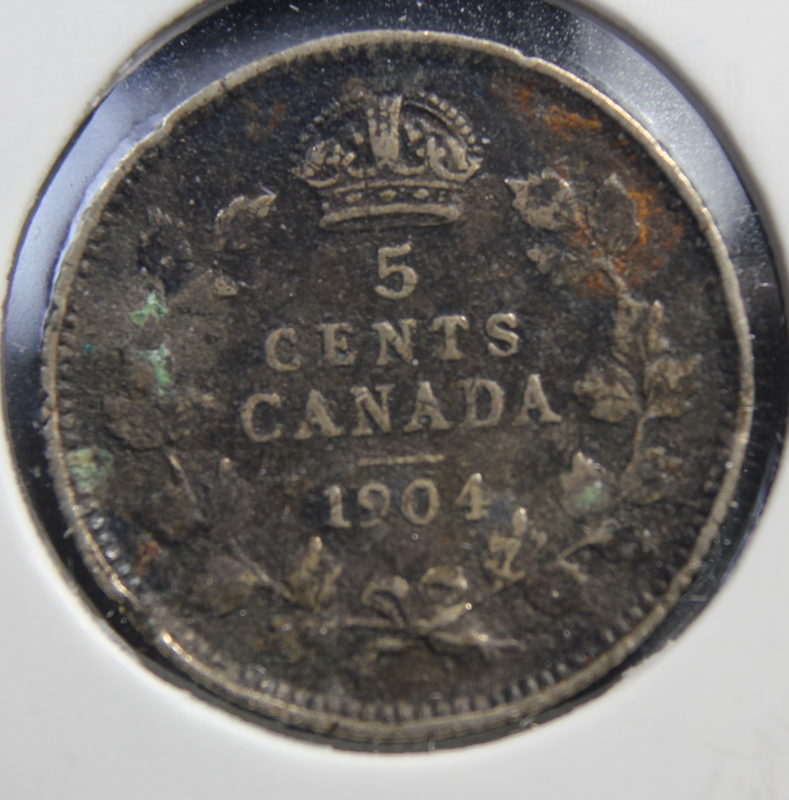 1904 Canada King Edward VII Silver 5 Cents Coin