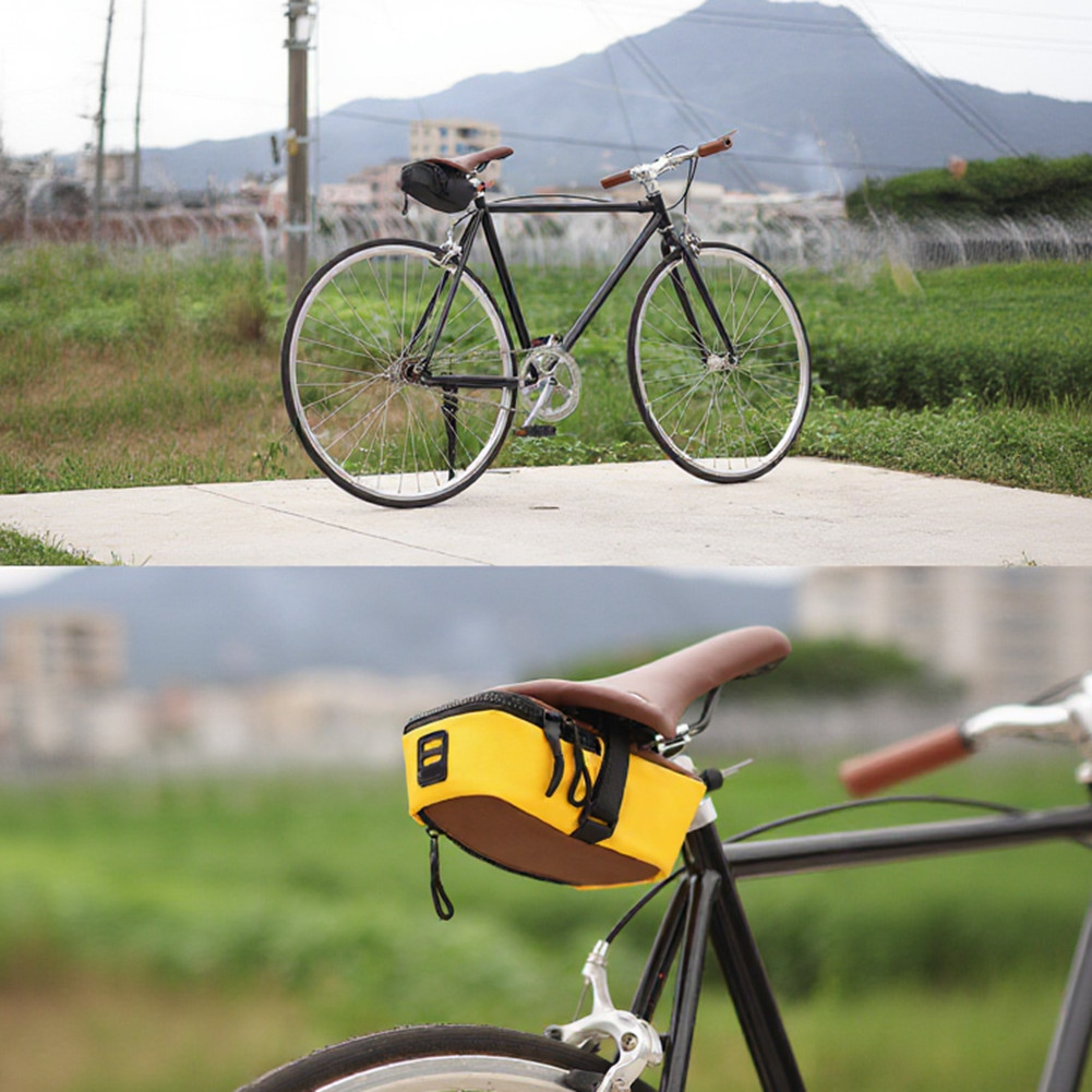 Polyester Bicycle Tail Bag Expandable Waterproof Rear Seat Bag for Road Bike
