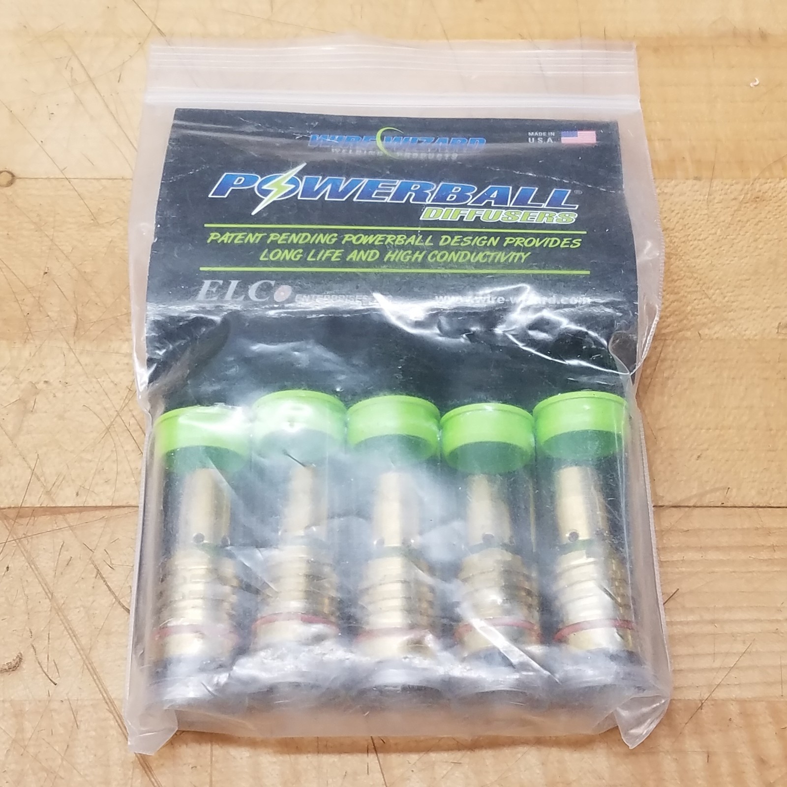 Wire Wizard WTP-ELD-PB-1 PowerBall Gass Diffuser, Thread-On, for 9mm Contact Tip