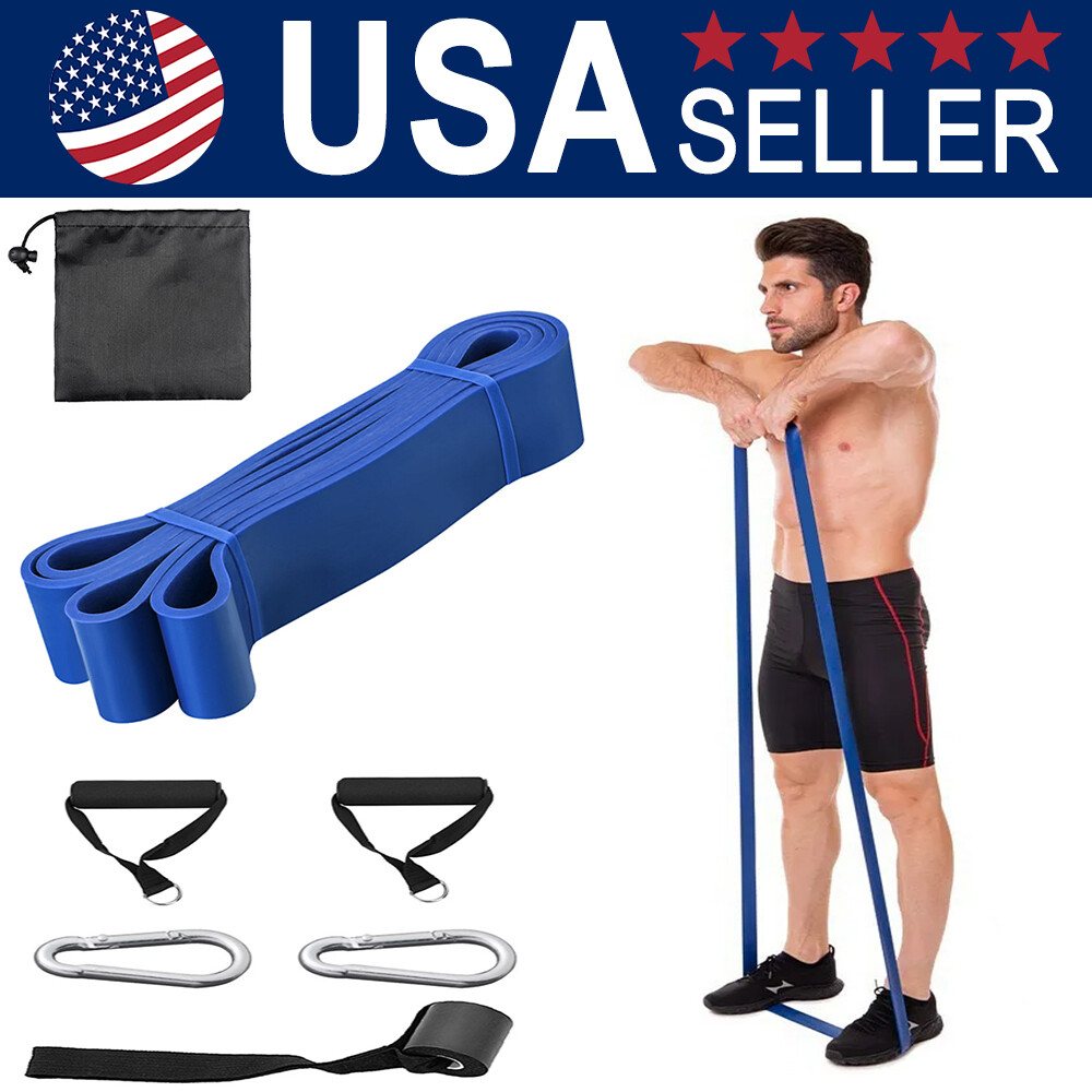 65-175 lbs Resistance Band Set Yoga Pilates Exercise Fitness Tube Workout Bands
