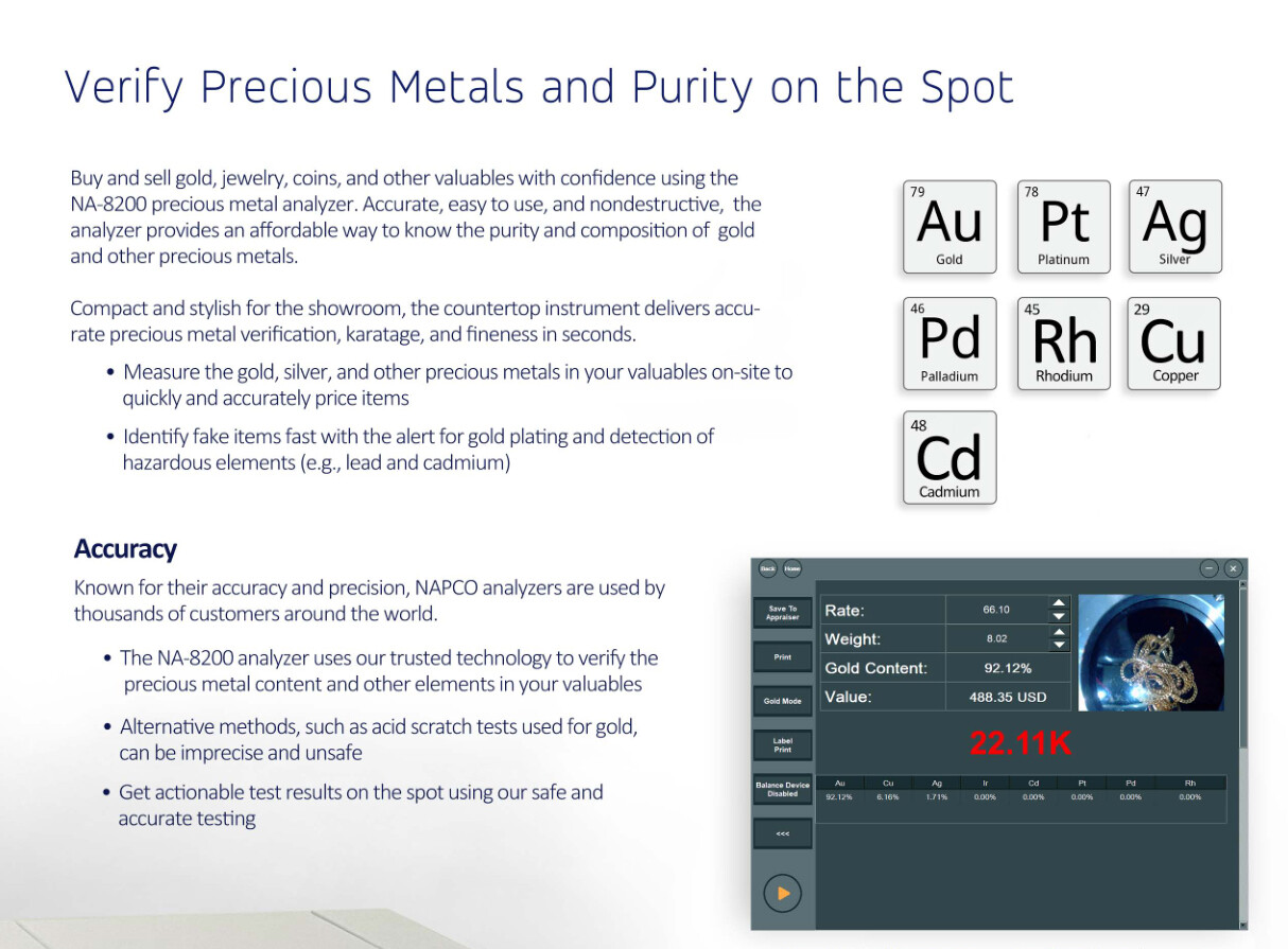 Automatic Gold Purity XRF Analyzer Meter Platinum Silver Content Test Machine