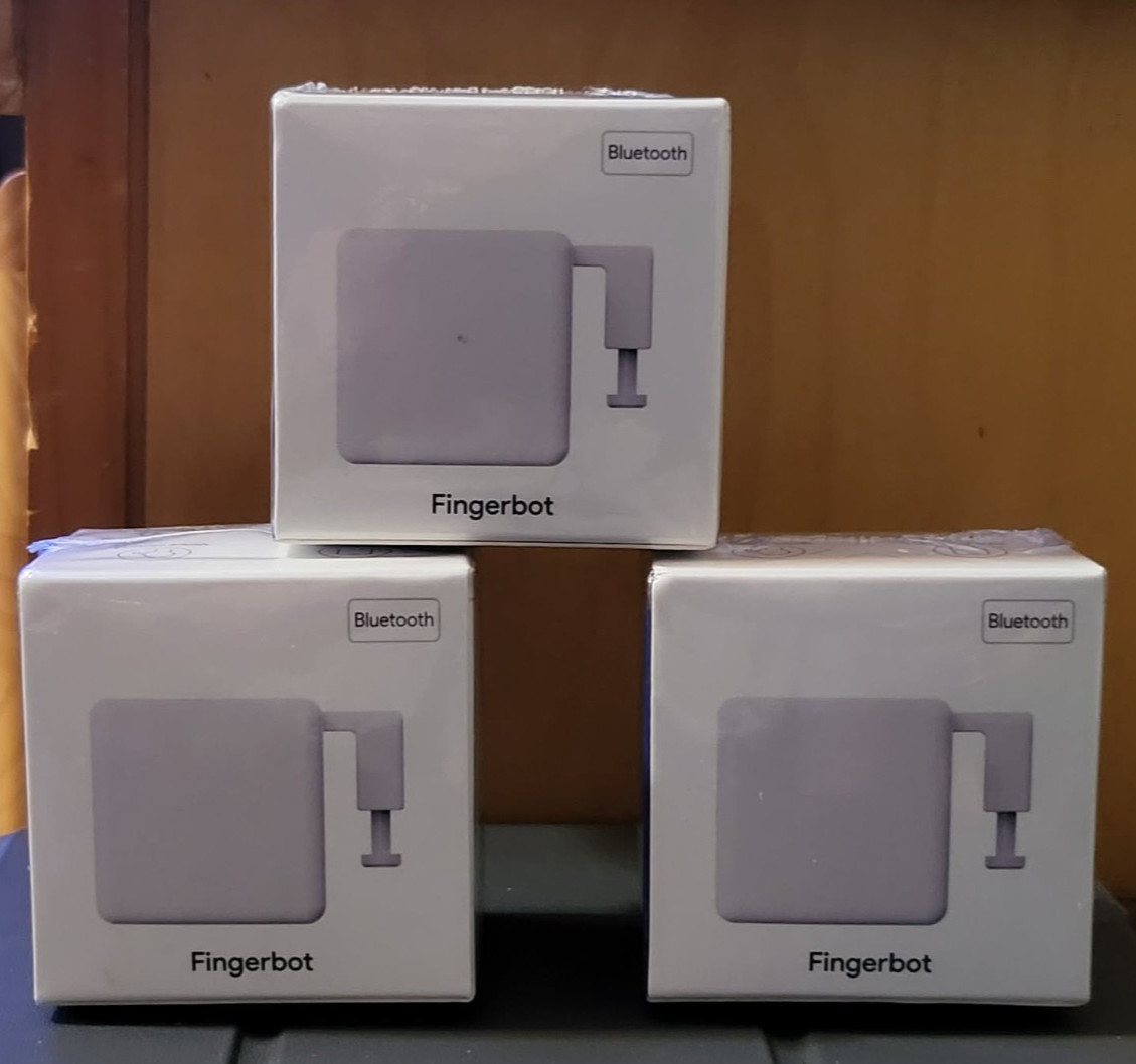 Fingerbots, Group Of 3 White, Bluetooth, Voice Control, Timers, and Schedules