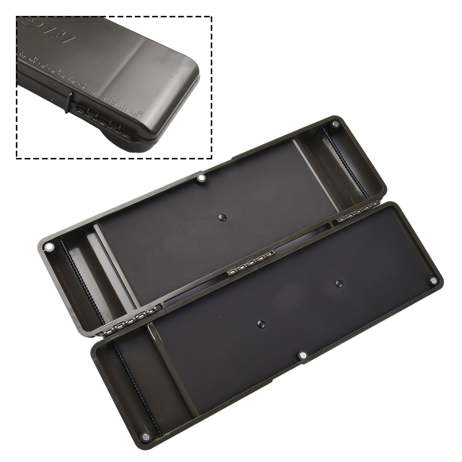 2023 New 1pc Fishing Line Box Cable Box 34.5*11*3.5cm About 379g Dark Army Green