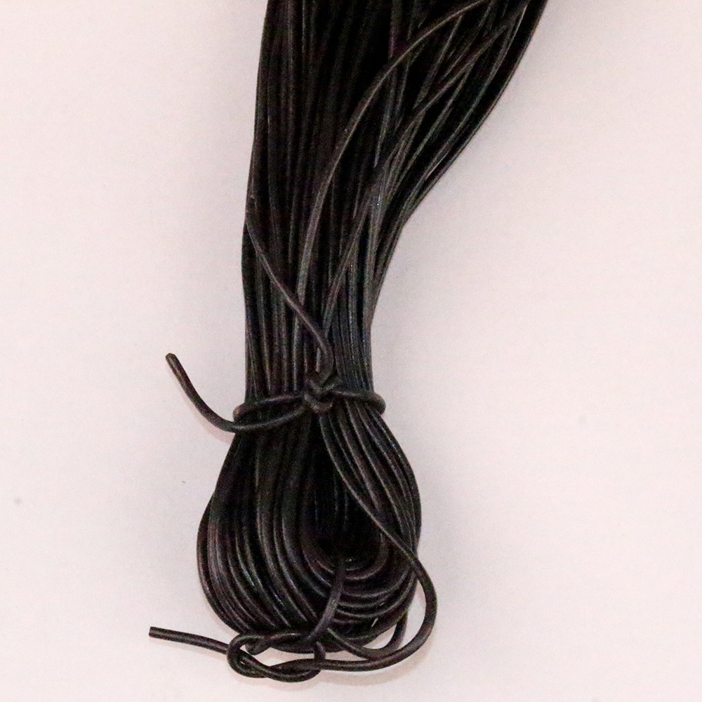 HILASON Thin Round Genuine Leather Cord Thread Lacing 2 Ft and 3 Ft Lengths