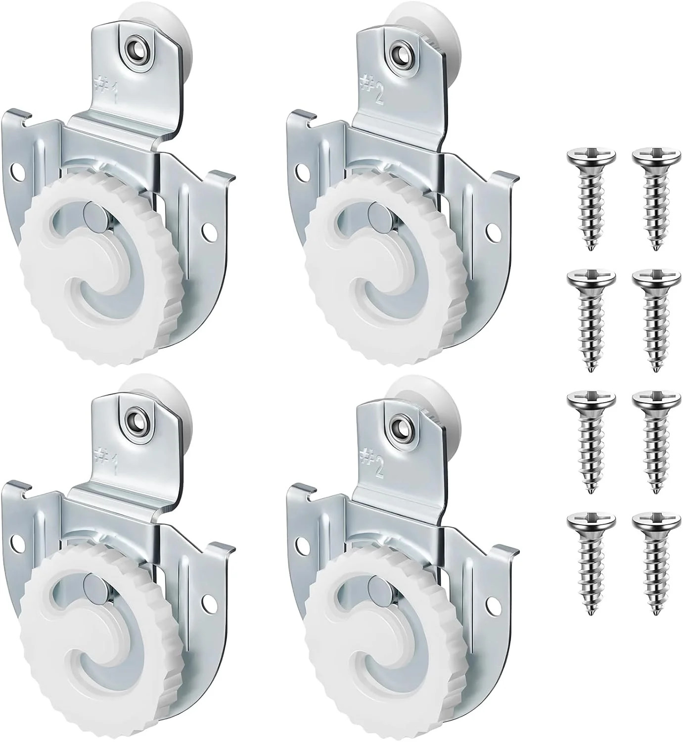 Yaocom 4 Piece Sliding Closet Door Hardware Rollers Wardrobe Cabinet Door Hanger