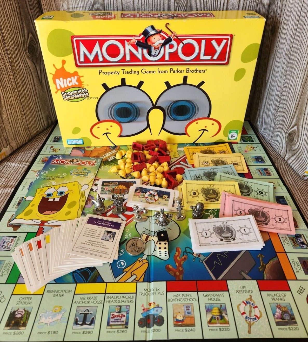 Hasbro Monopoly Spongebob Squarepants REPLACEMENT Money Deeds Tokens Board