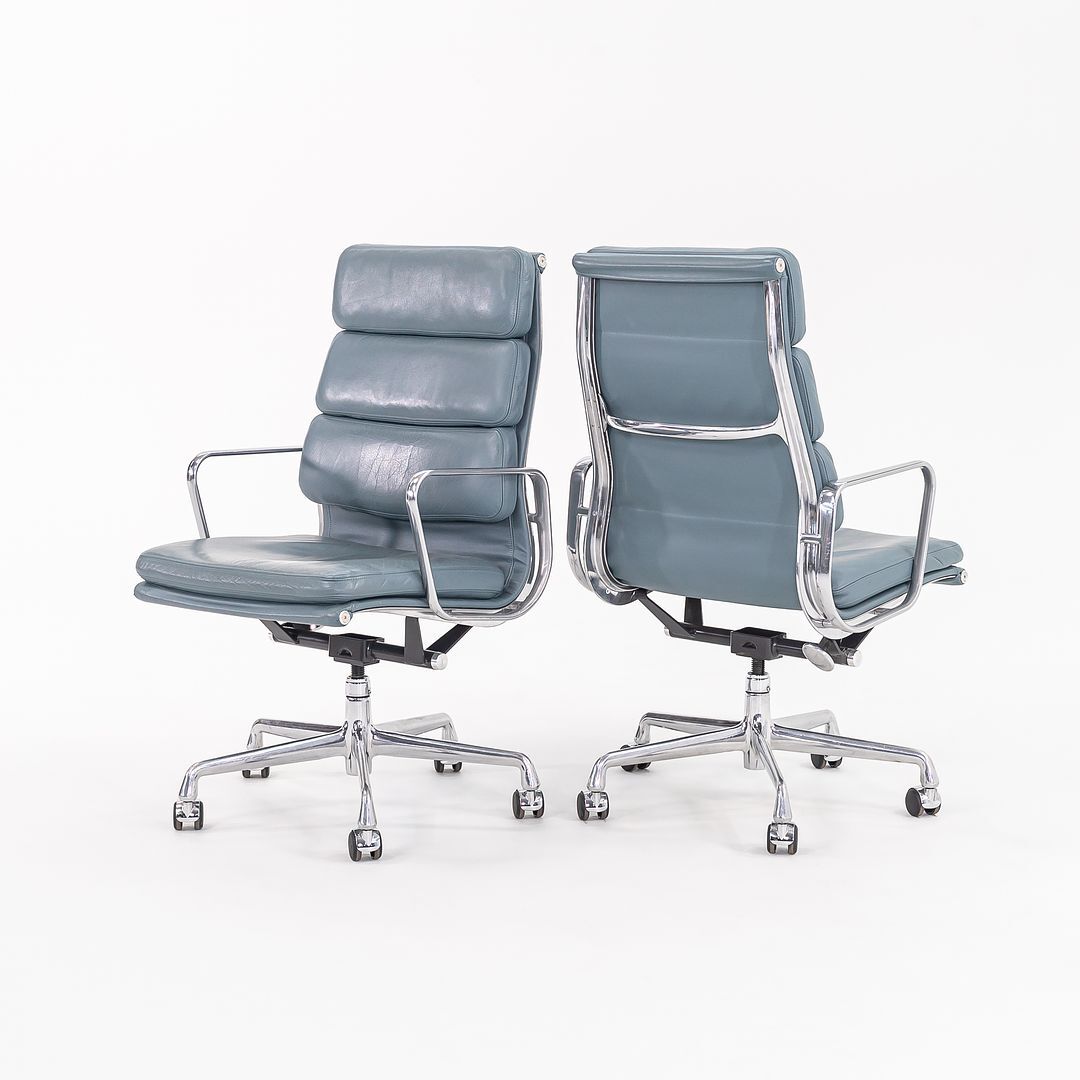 2005 Herman Miller Eames Soft Pad Executive Desk Chair in Blue Leather 15x Avail