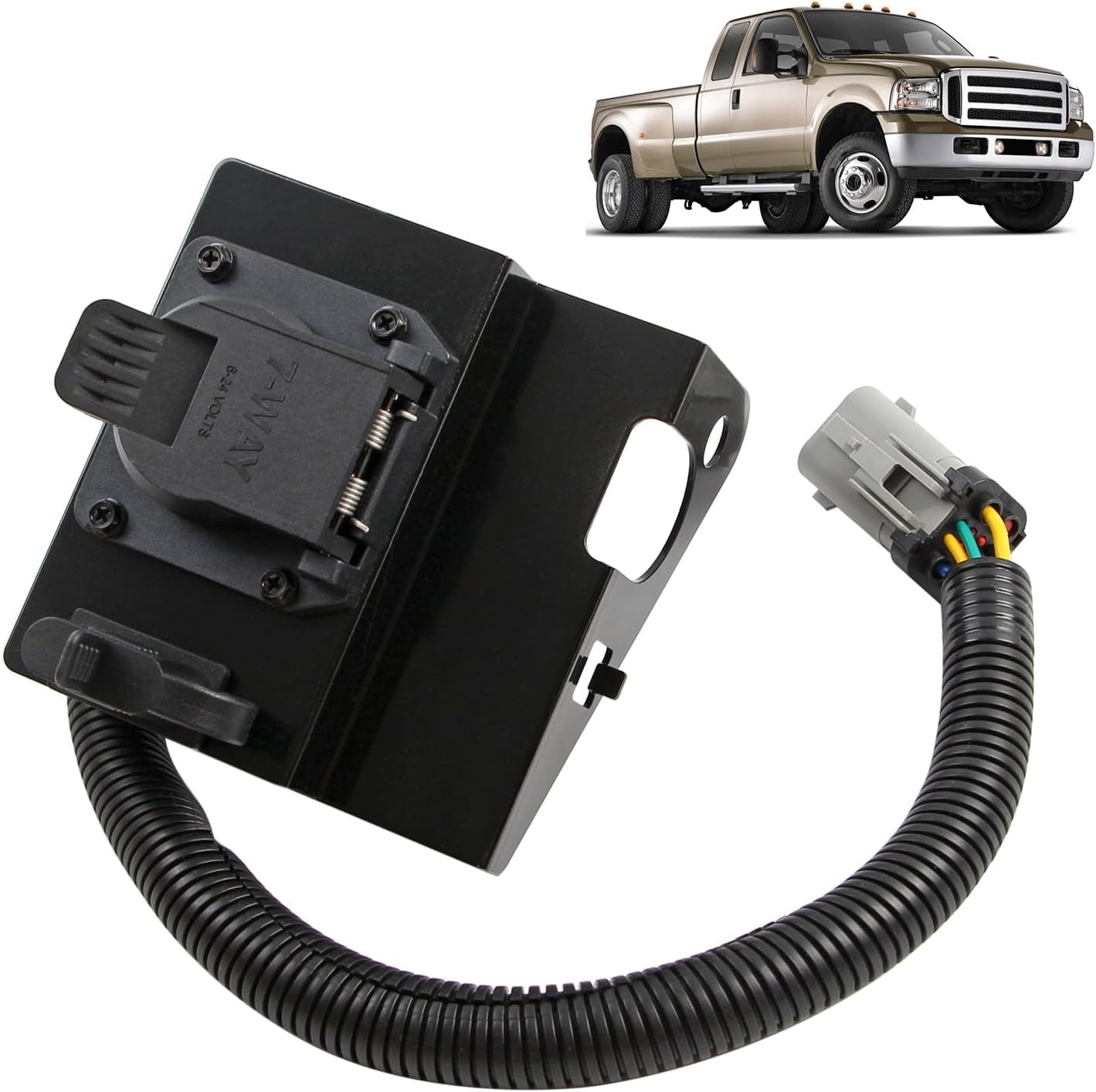 4 & 7 Pin Trailer Tow Wiring Harness Fit for Ford F250 F350 Super Duty Pickup Tr