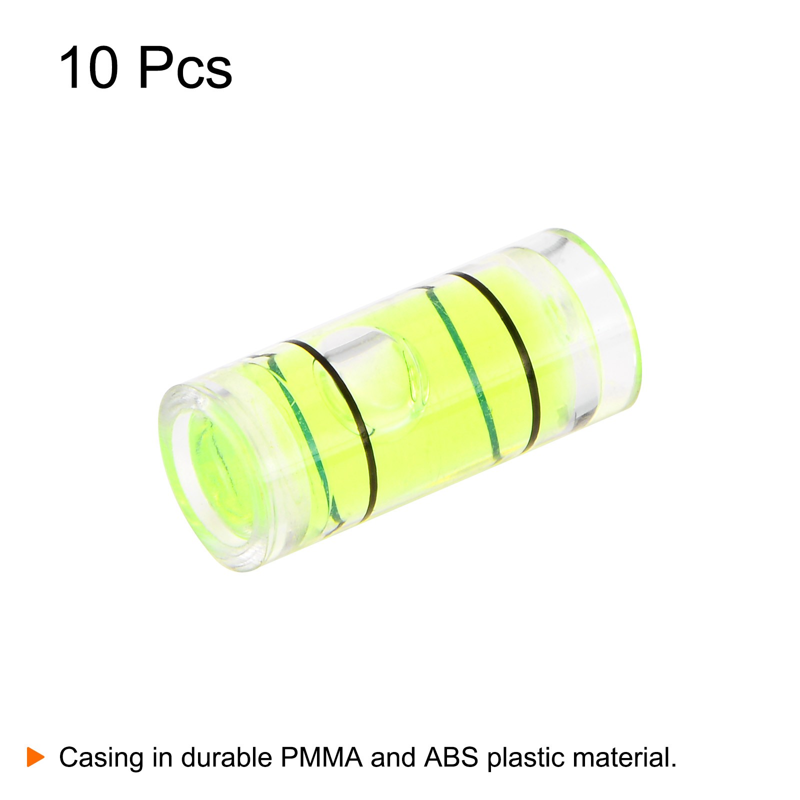 10pcs Small Cylindrical Bubble Level Vials 7x16mm Levels Measuring Tools