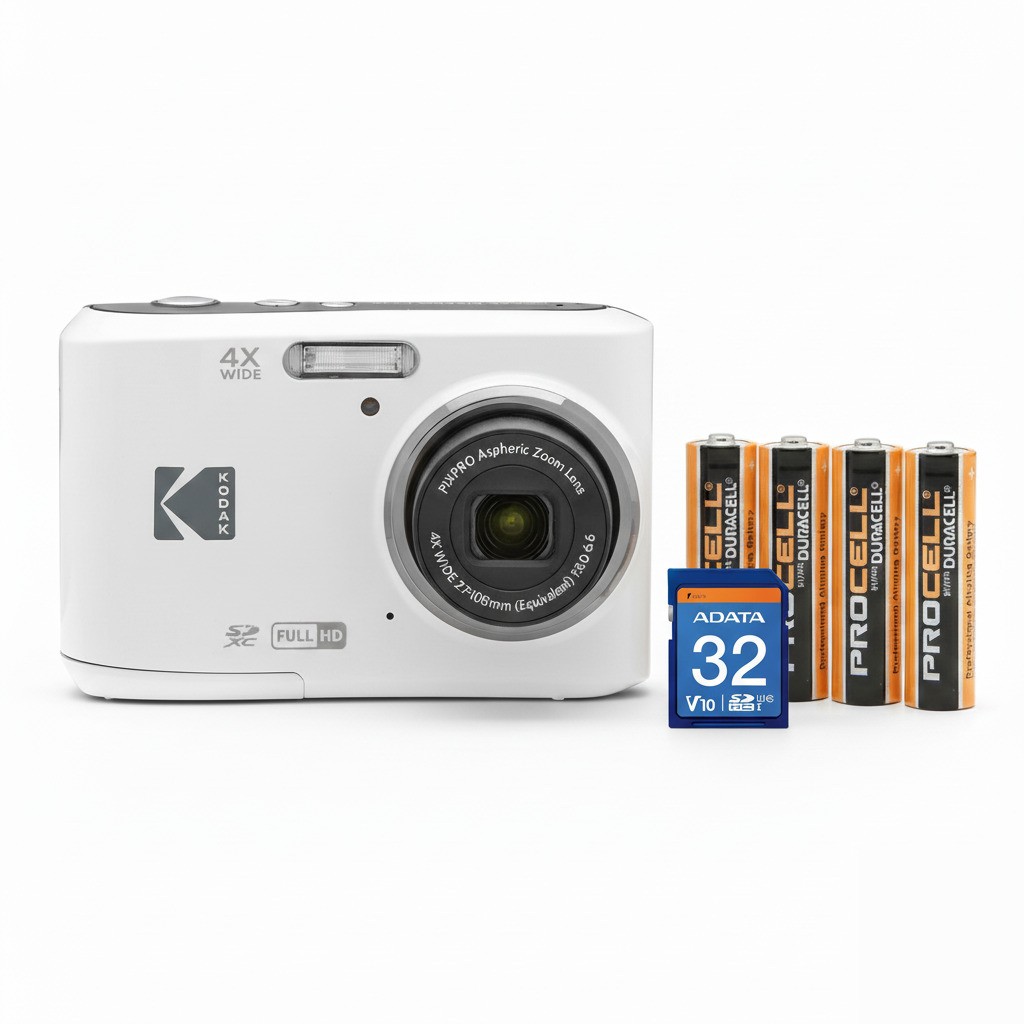 Kodak PIXPRO FZ45 Friendly Zoom Digital Camera 32GB SD card Bundle (White)