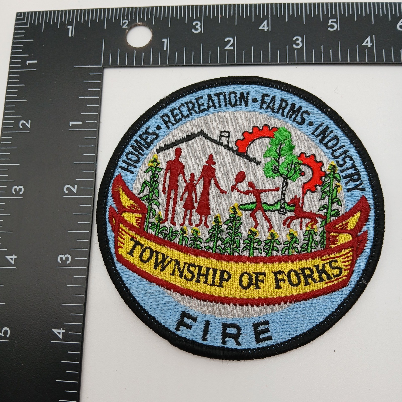 Township of Forks Fire Patch Unisex Blue Embroidered Collectible Insignia