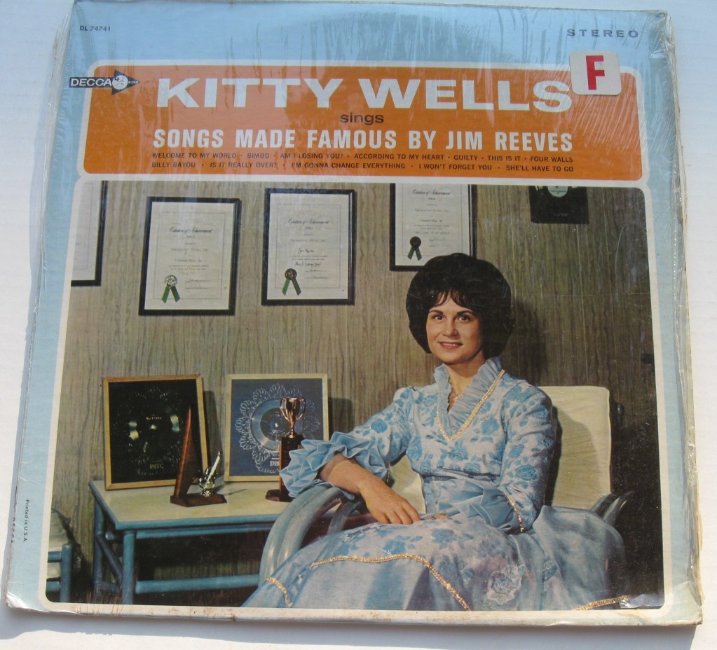 Kitty Wells sings Songs made famous by Jim Reeves vinyl LP shrink NM Decca