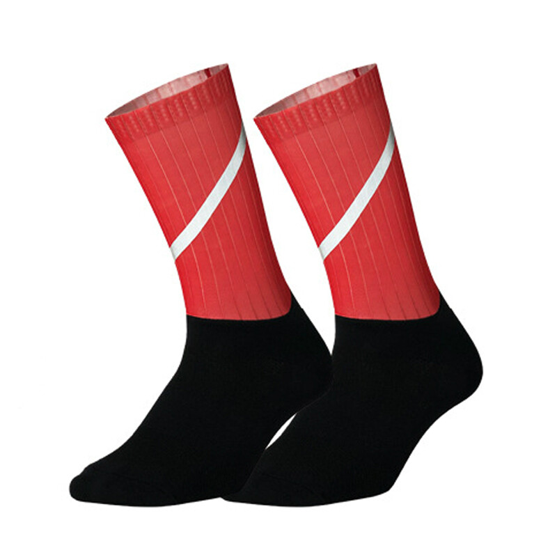 Reflective Road Cycling Riding Socks Bicycle Bike Sports Athletic Socks XC Red