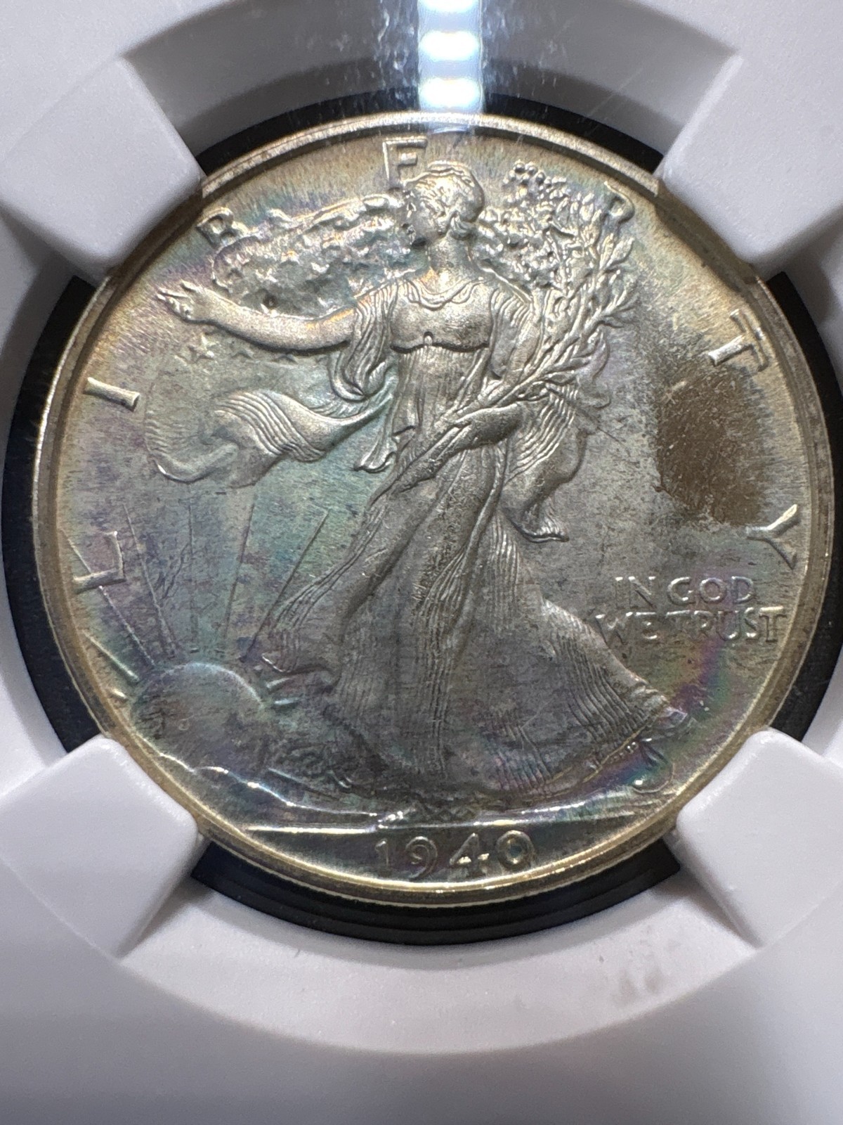 1940 PCGS PR66 Proof TONED Walking Liberty Half Dollar