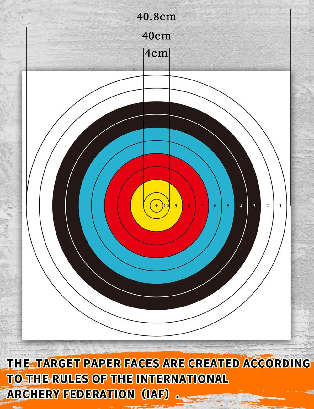 Archery Targets Paper for Backyard 30/50Pcs Standard Archery Target 40Cm 10 Ring