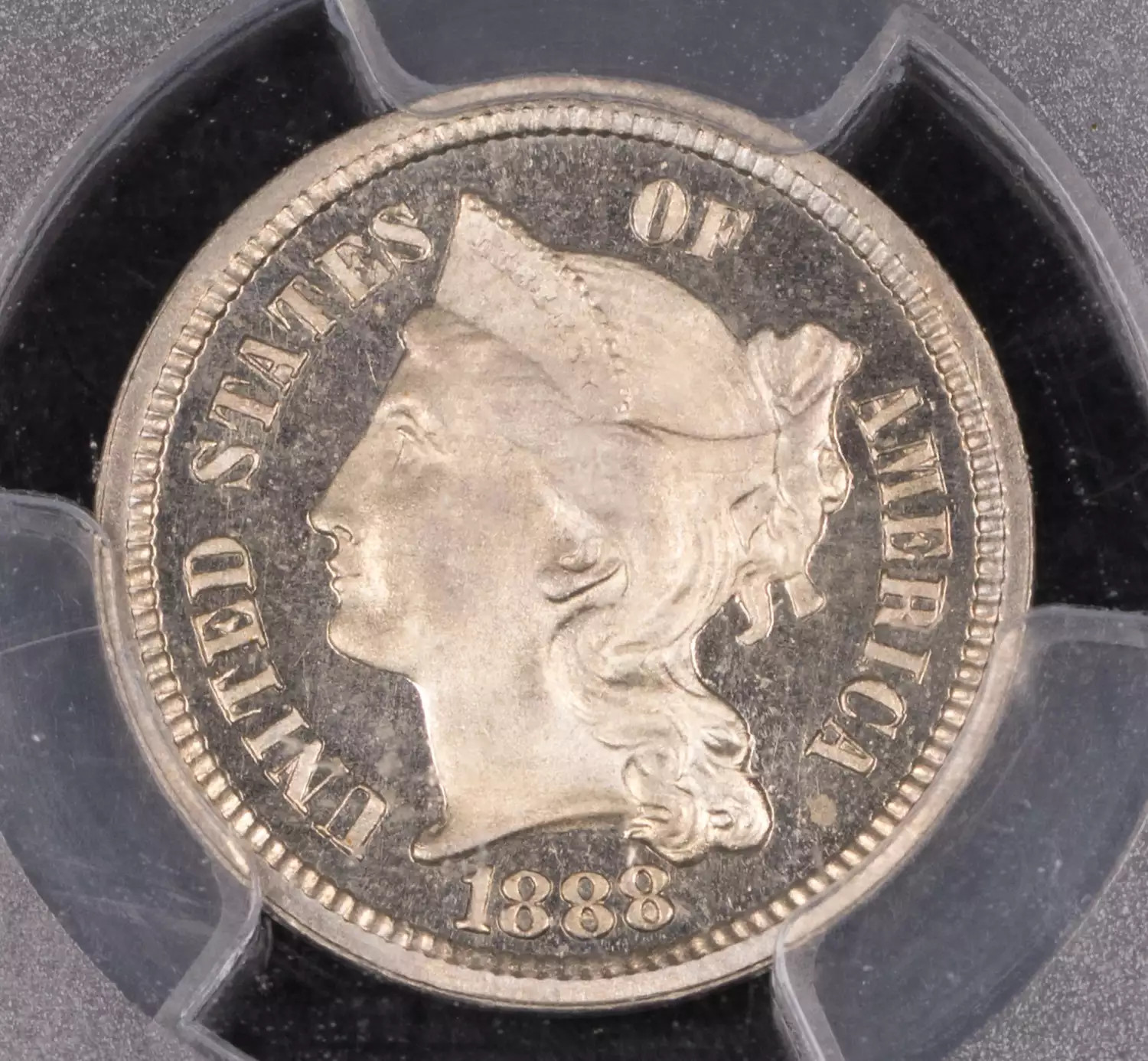 1888 P Nickel Three Cent Pieces PCGS PR-65 CAM Proof