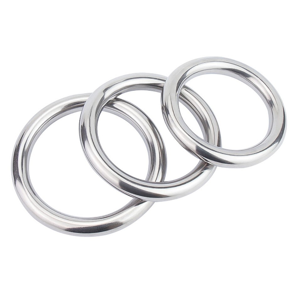 304 Stainless Steel Round Rings Heavy Duty Solid Metal O Ring Welded Smooth