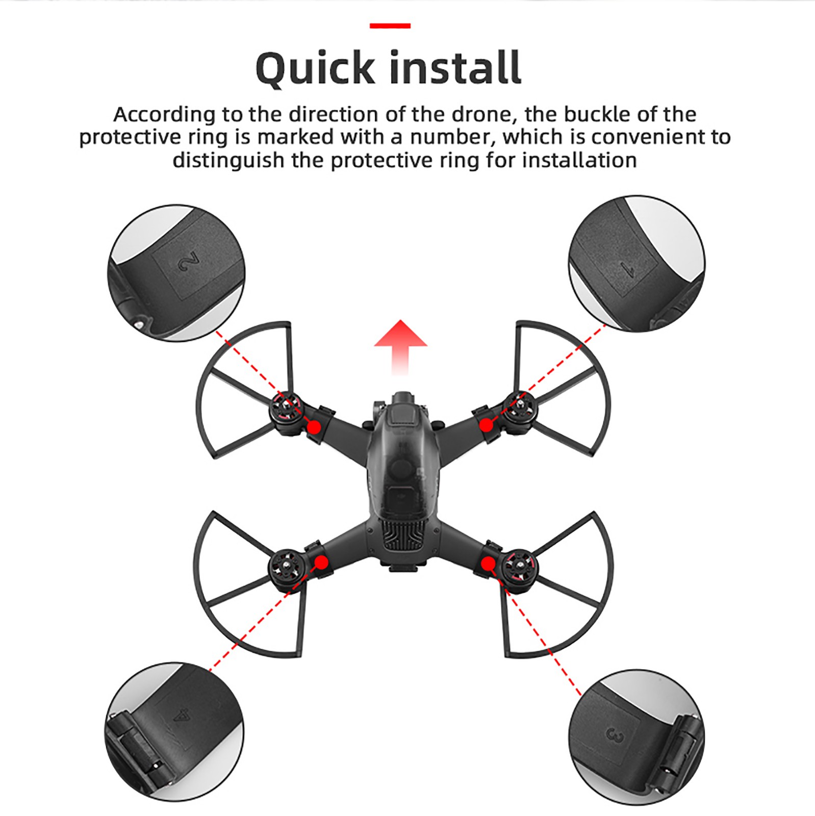 FPV Propeller Guard Protective Cover Ring Prop Guard for DJI FPV Combo Drone