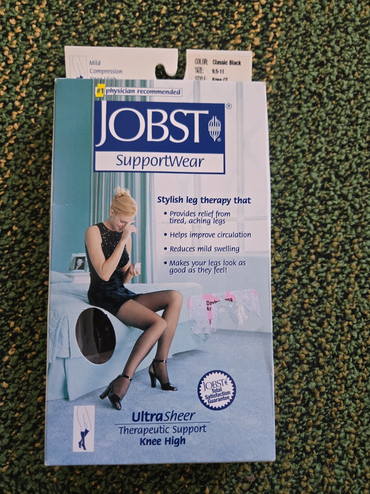 JOBST UltraSheer Knee High 8-15mmHg (Classic Black) Large