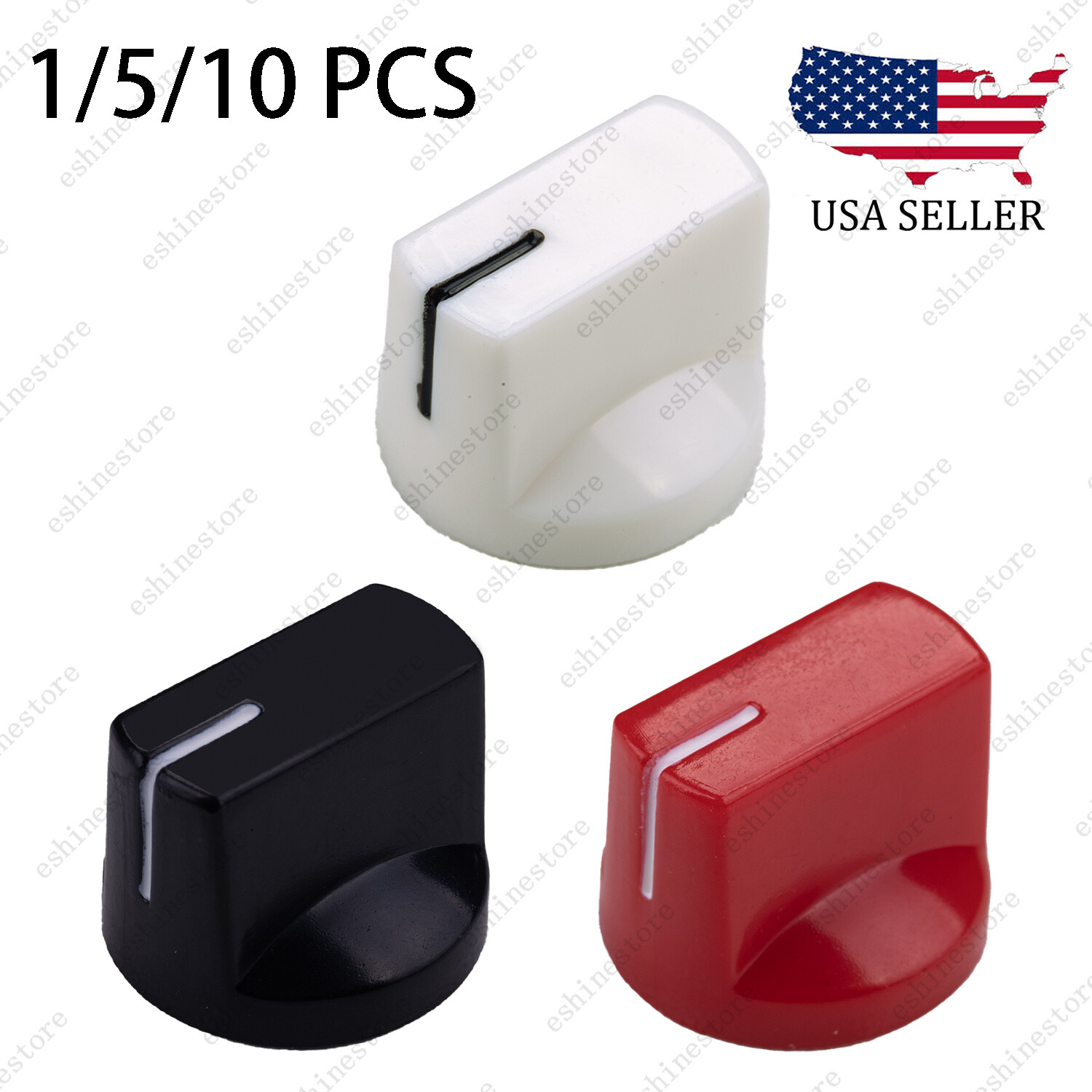1/5/10Pcs Guitar Flat Flush Head Style Guitar AMP Effect Pedal/Pointer Knobs-6mm