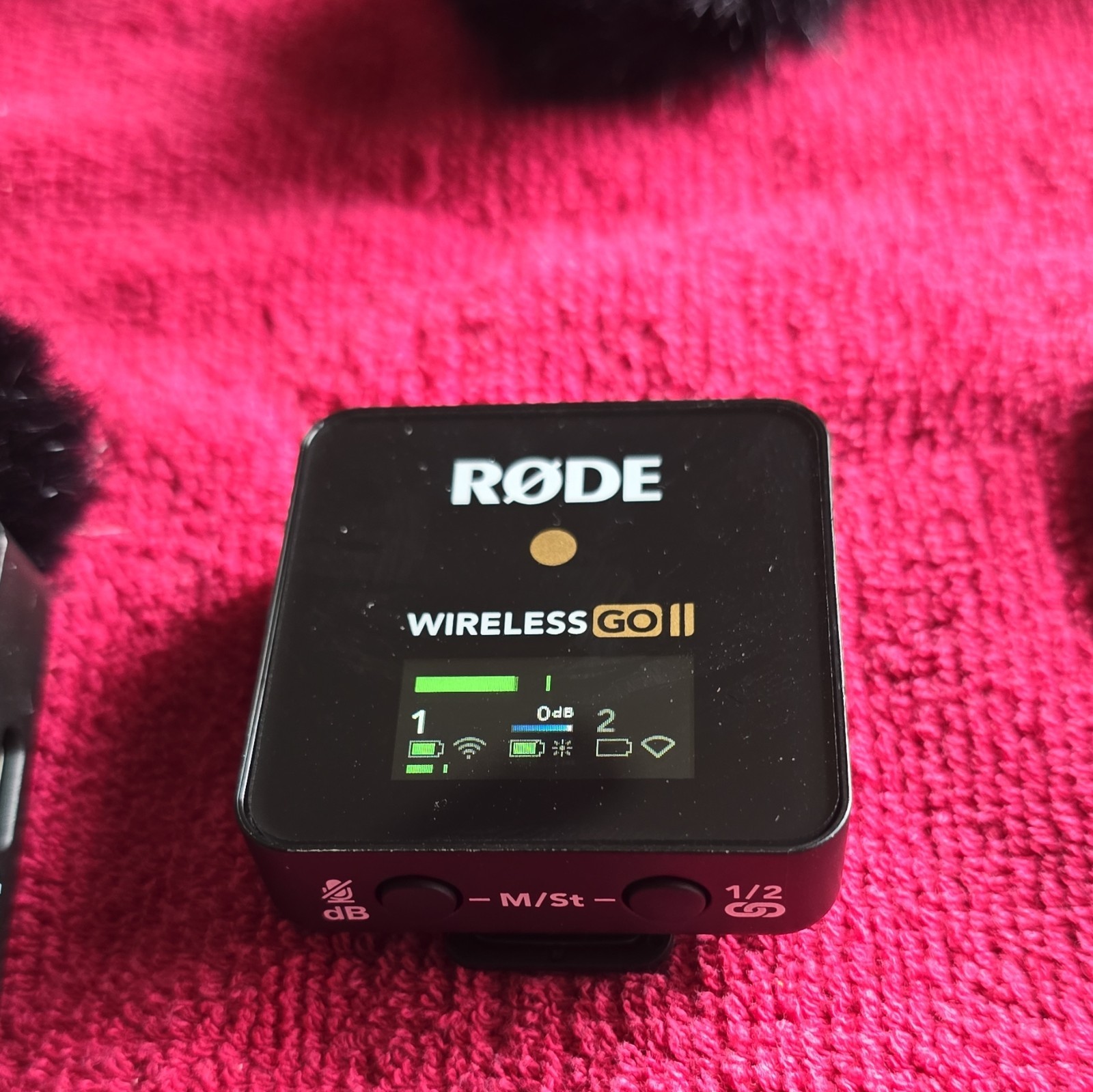Rode Wireless GO II Microphone System w/ 2 Transmitters, Receiver, Windscreens