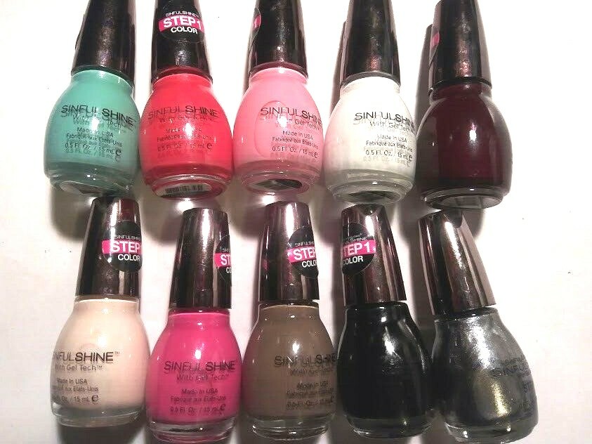 Sinful Colors Shine Gel Tech Nail Polish Manicure Pedicure Salon Variety Choice
